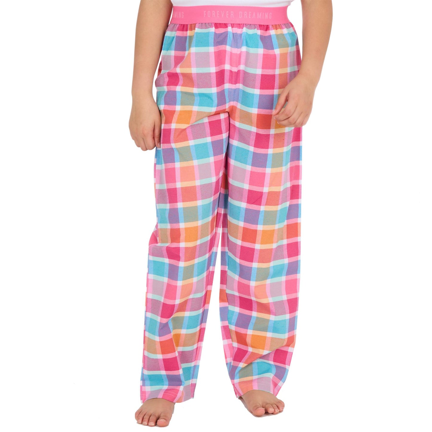 Forever Dreaming Girls Woven Check Lounge Pants - Mint