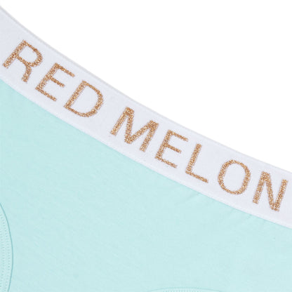 Red Melon Girls Crop Top Bra And Brief Set - Minty Aqua