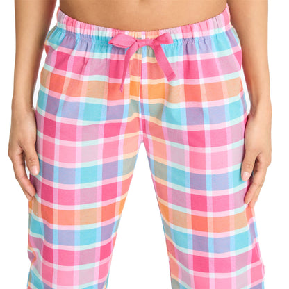 Forever Dreaming Womens Yarn Dyed Woven Check Pyjamas - Mint