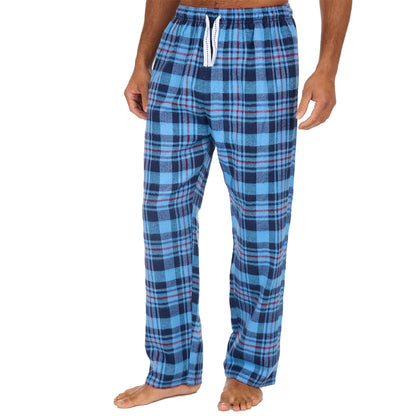 Cargo Bay Mens Check Flannel Lounge Pants - Denim