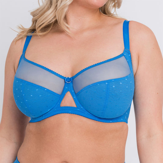 Curvy Kate Victory Polka Balcony Bra - Blue