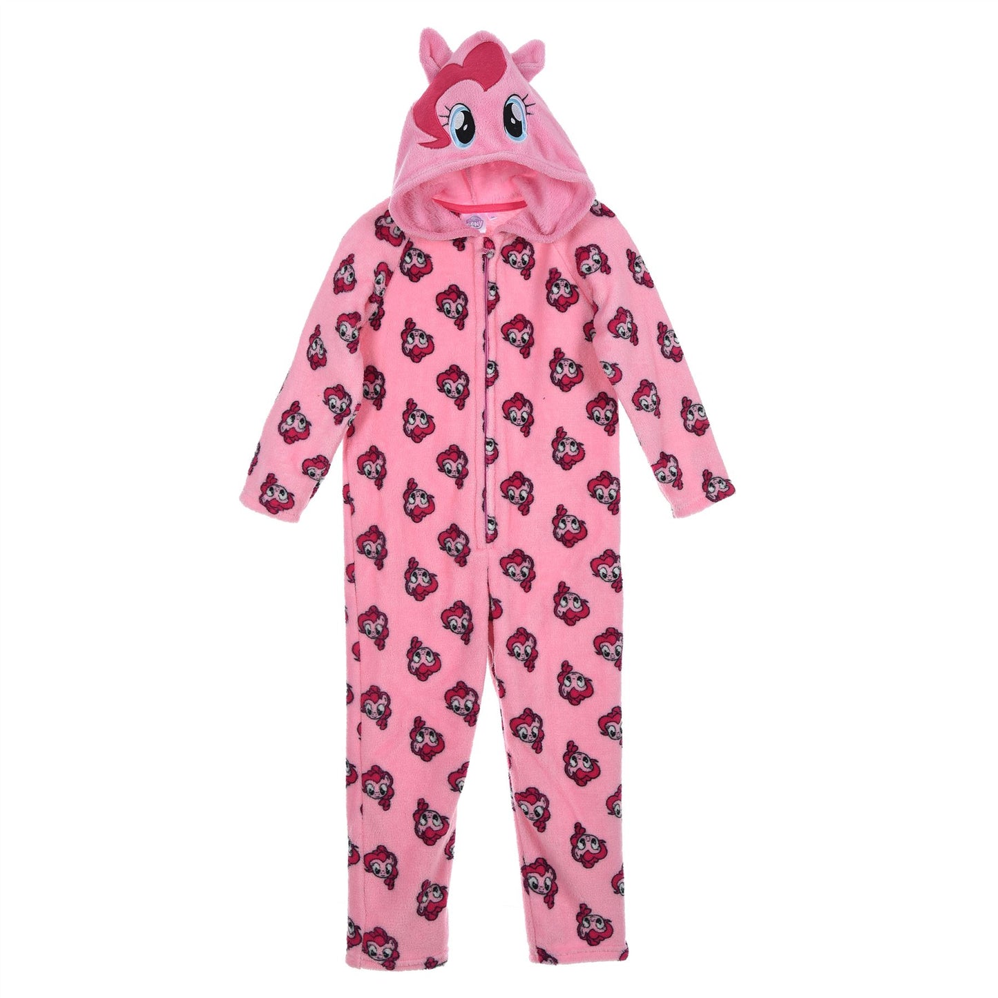 Girls My Little Pony Print Fleece Hooded Onesie - Pink