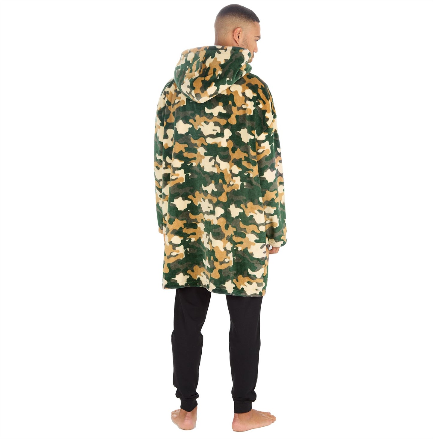 Huggable Hoodie Mens Fleece Oversized Hoodie - Camo