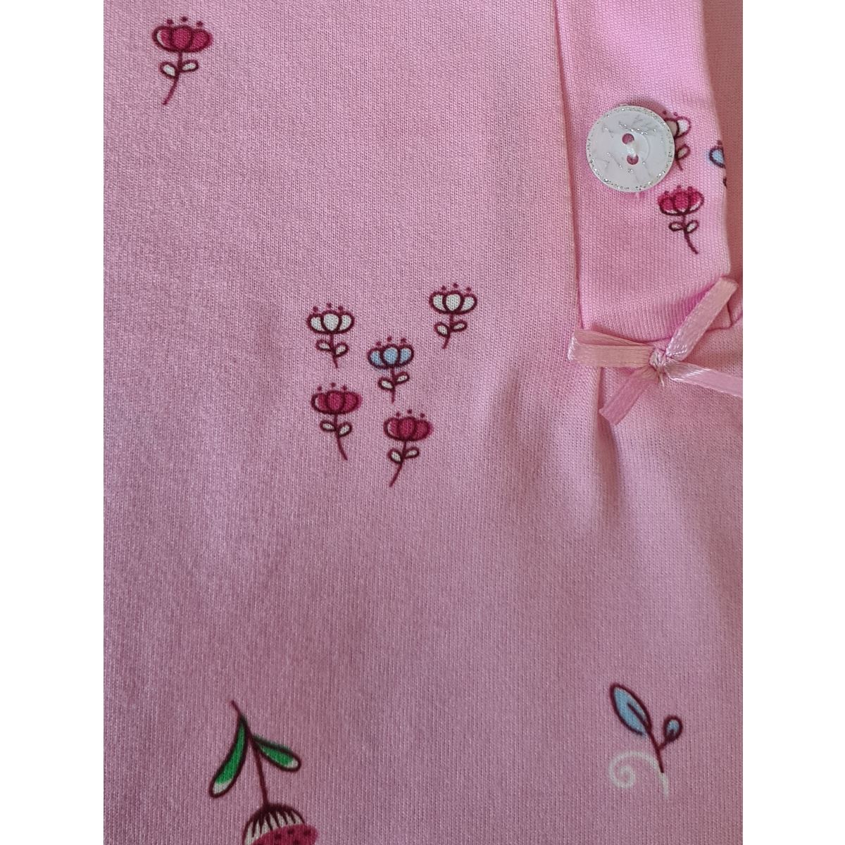 Fine Woman Womens Floral Lace Cropped Pyjamas - Pink Fine Woman
