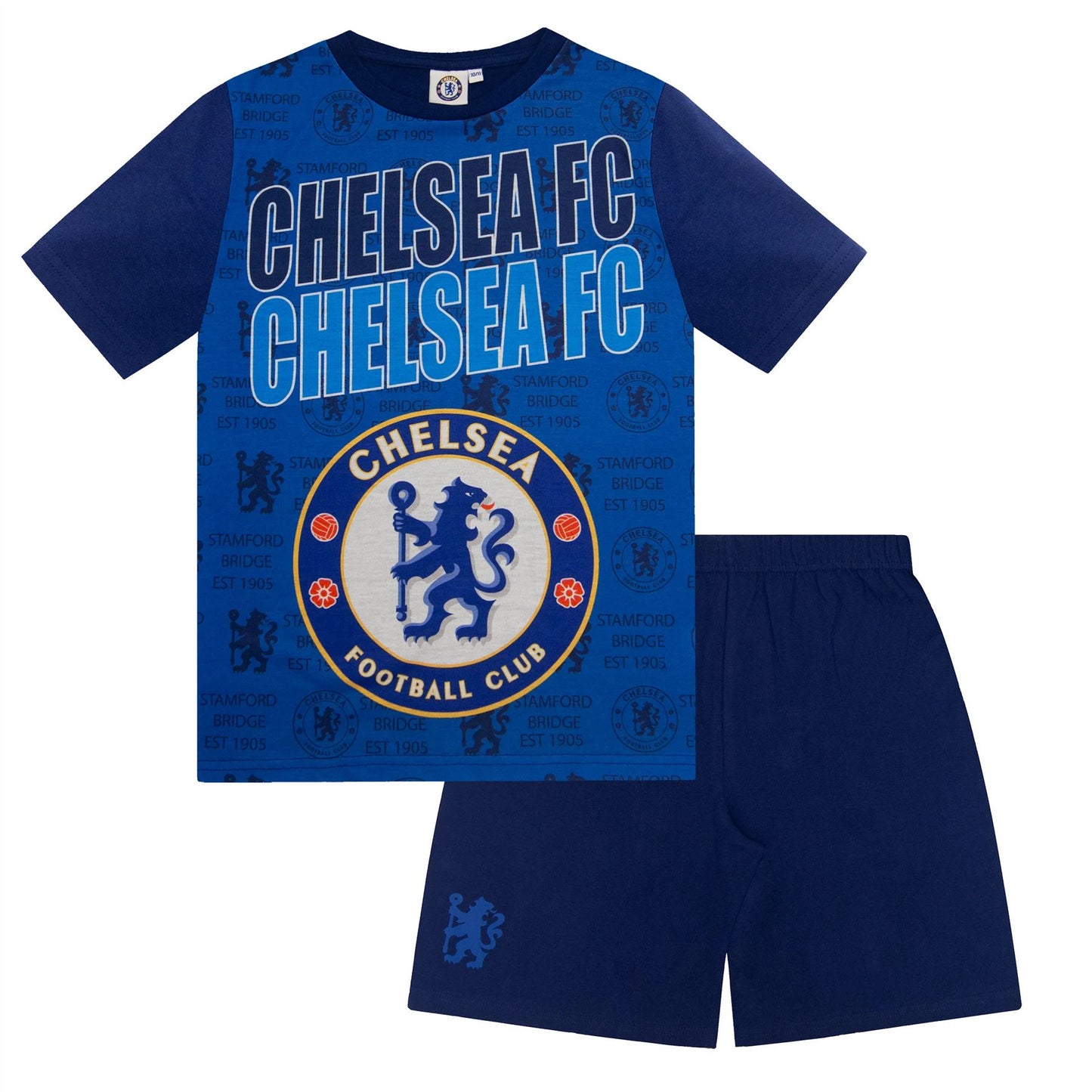 Kids Chelsea FC Short Pyjamas - Blue