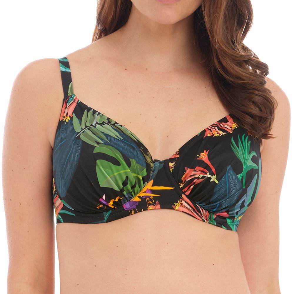 Fantasie Monteverde Gathered Full Cup Bikini Top - Black