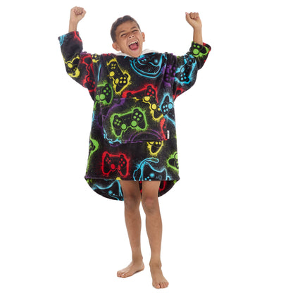 Huggable Hoodie Kids Fleece Oversized Hoodie - Gaming