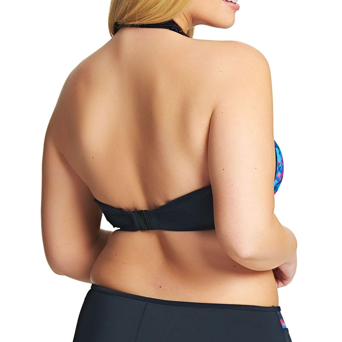 Elomi Abstract Multiway Plunge Bikini Top - Black