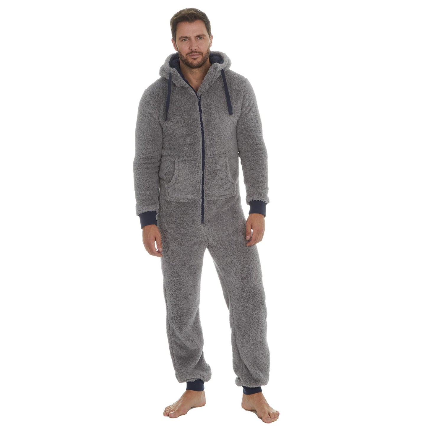 Onezee Mens Snuggle Fleece Onesie - Grey