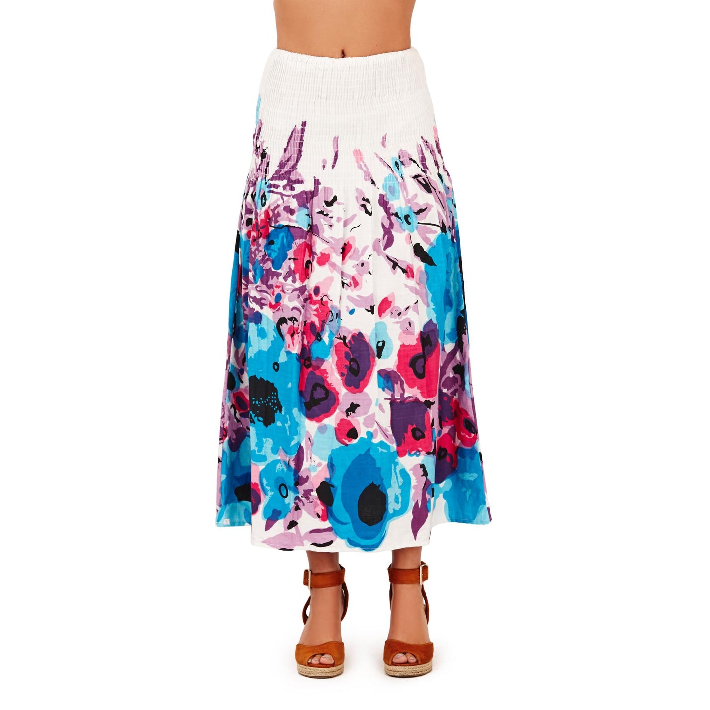 Pistachio Floral Print 3 In 1 Dress - Purple