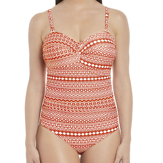 Fantasie Sidari Twist Bandeau Swimsuit - Grenadine