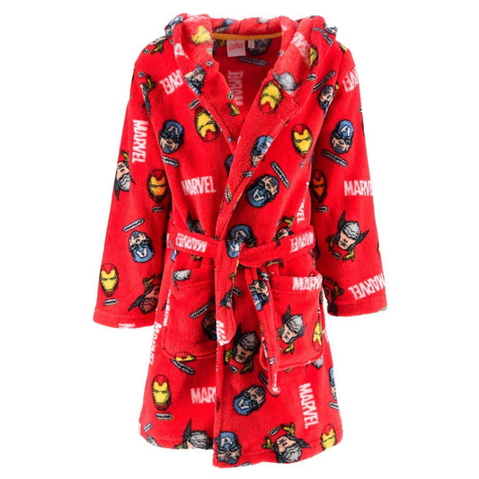 Kids Marvel Avengers Fleece Robe - Red