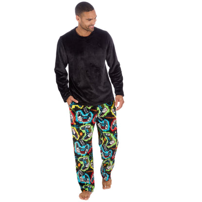Cargo Bay Mens Fleece Pyjamas - Black/Gamer