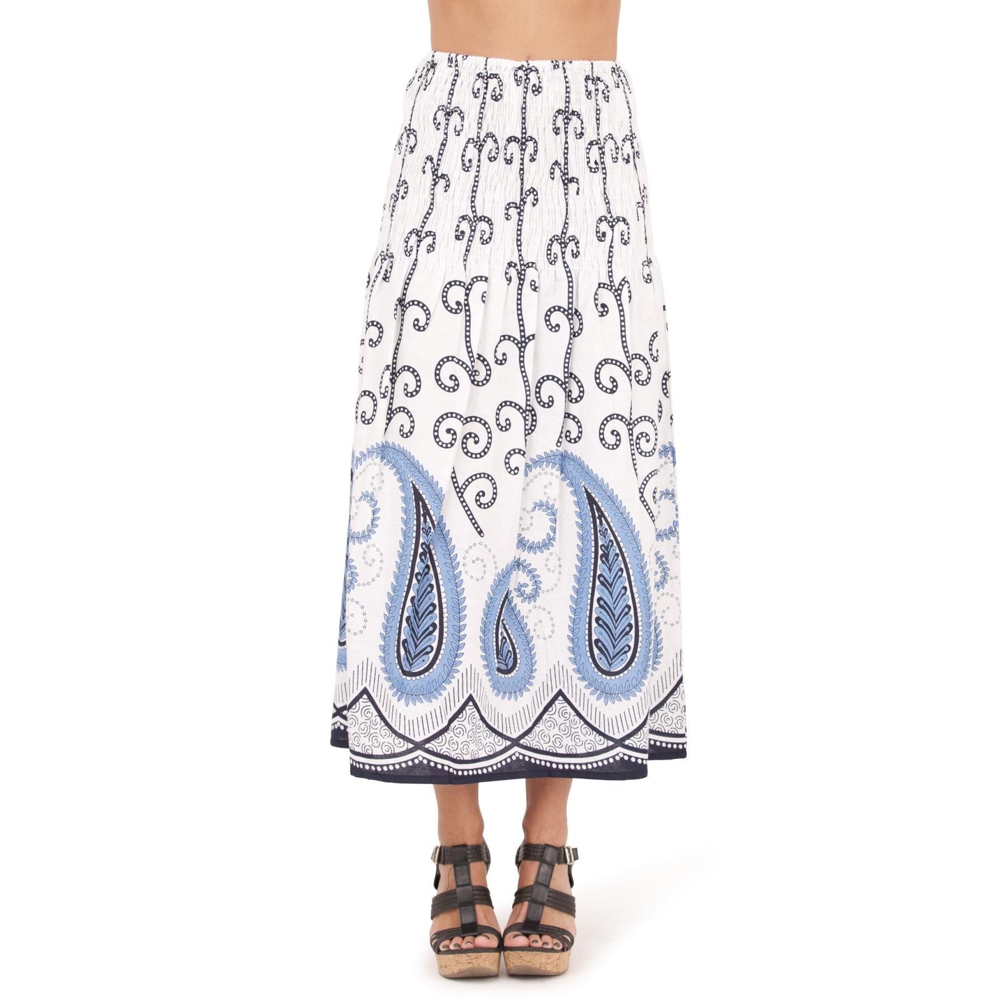 Pistachio 3 In 1 Dress/Skirt - White/Blue Pistachio