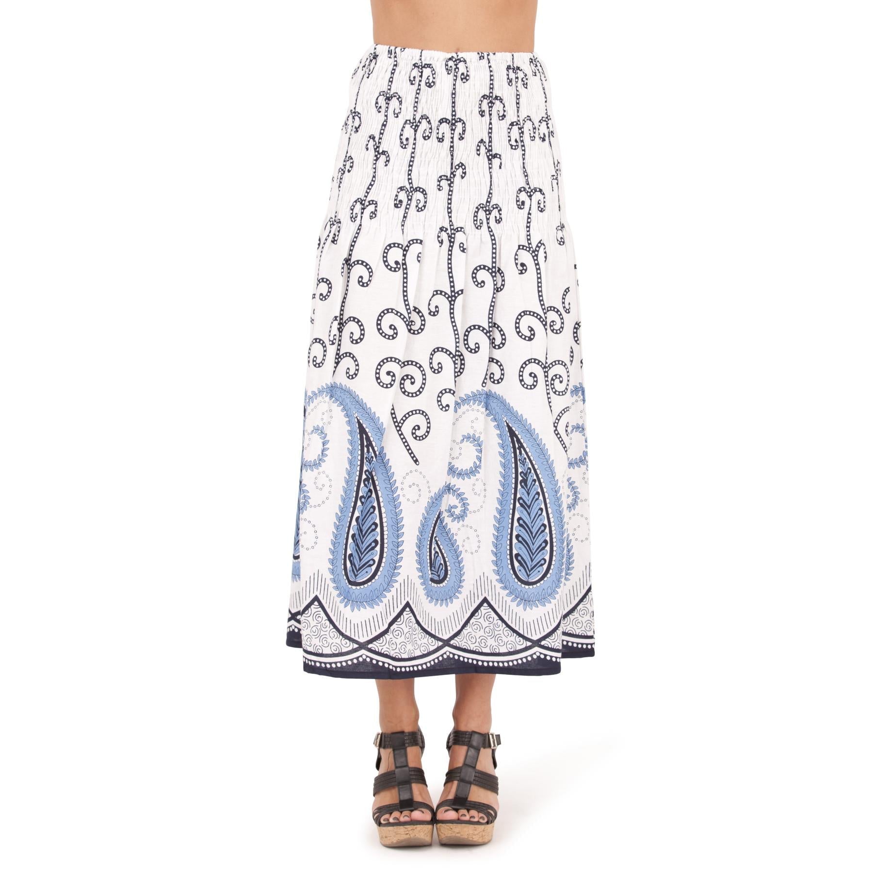 Pistachio 3 In 1 Dress/Skirt - White/Blue Pistachio