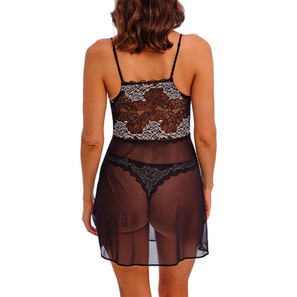 Wacoal Lace Perfection Chemise - Black/Ivory
