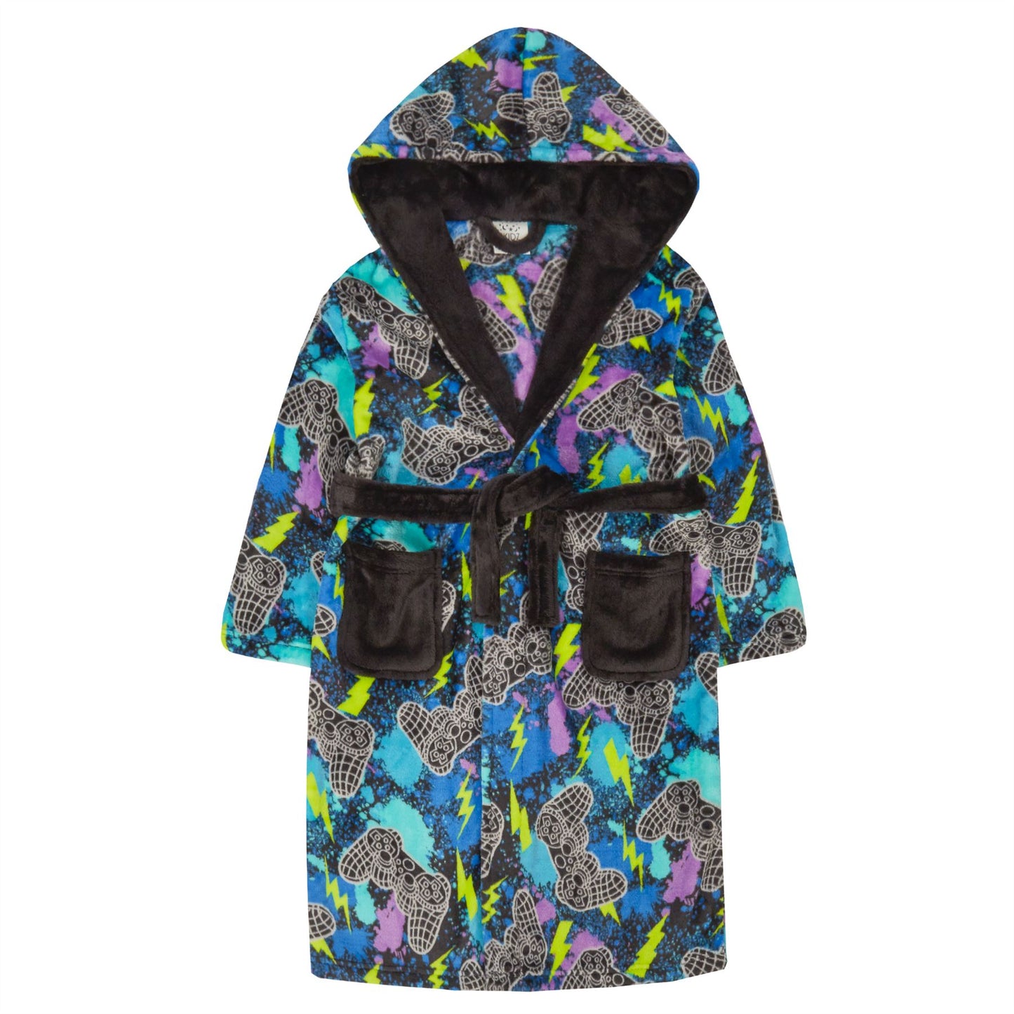 4Kidz Kids Gaming Fleece Robe - Multi