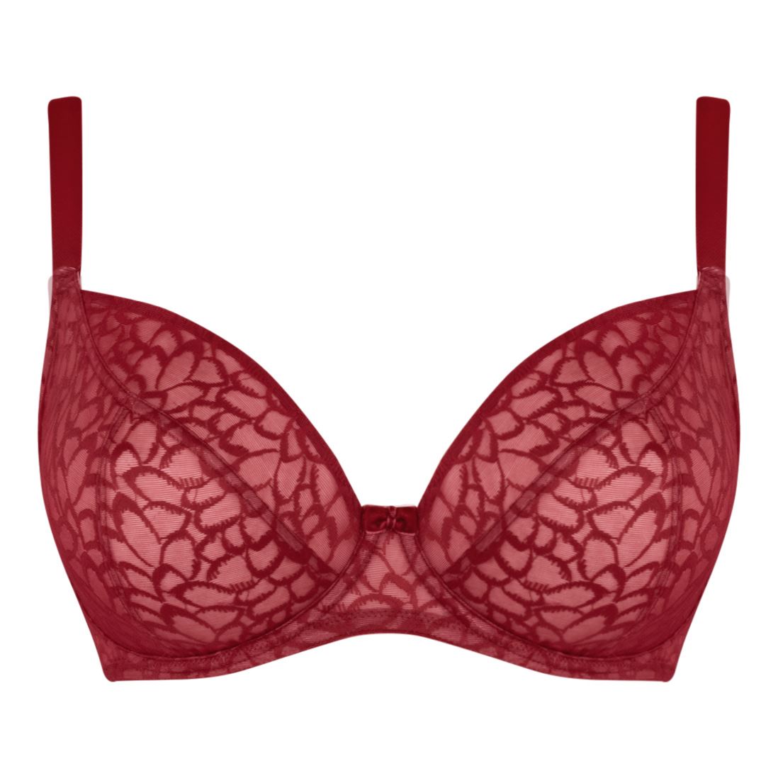 Curvy Kate Love Me Lace Plunge Bra - Claret Curvy Kate