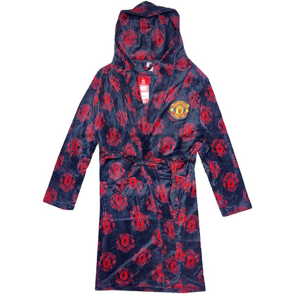 Kids Manchester United Fleece Hooded Robe