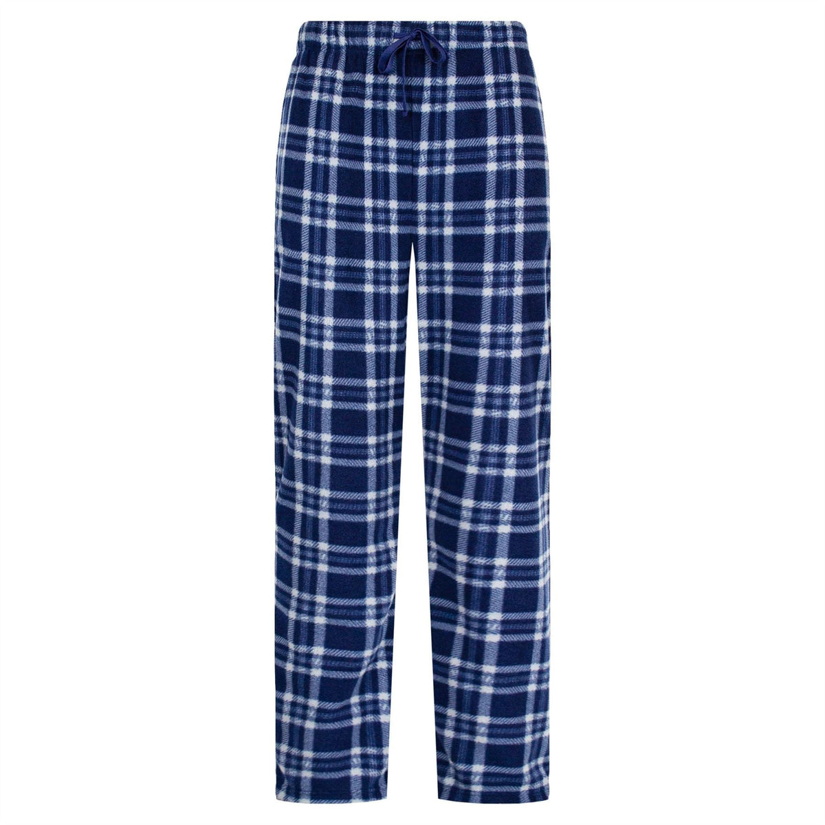 Gaubert Mens Check Fleece Lounge Pants (2 Pack) - Red/Blue Gaubert