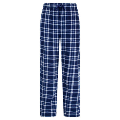 Gaubert Mens Check Fleece Lounge Pants (2 Pack) - Red/Blue Gaubert