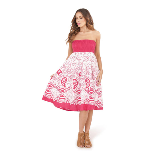 Pistachio Swirl Print Dress/Skirt - Pink