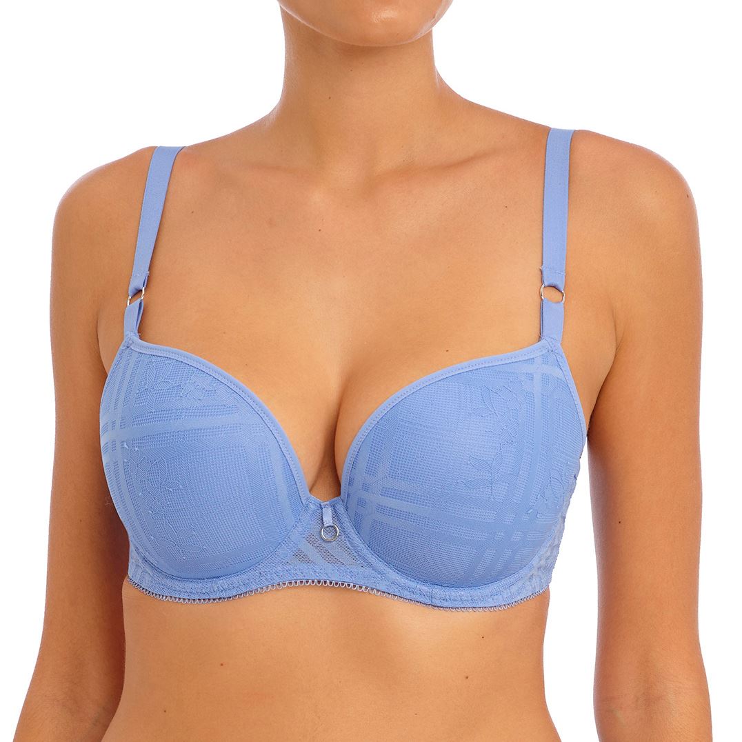 Freya Fatale Moulded Plunge Bra - Cornflower Freya
