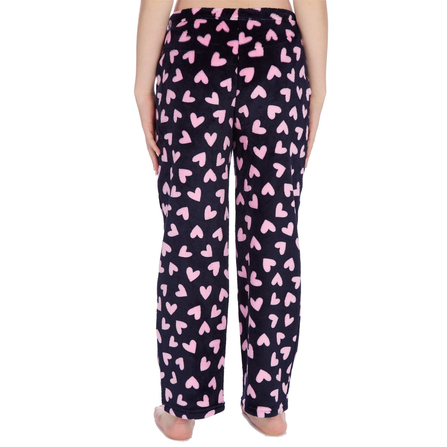 Forever Dreaming Girls Fleece Lounge Pants - Dark Navy Hearts