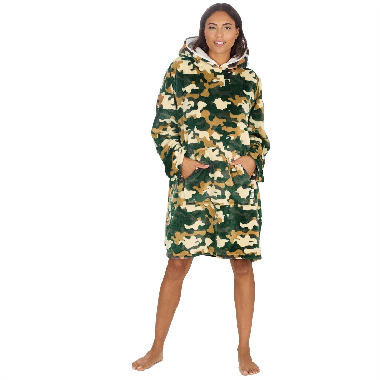 Huggable Hoodie Mens Fleece Oversized Hoodie - Camo