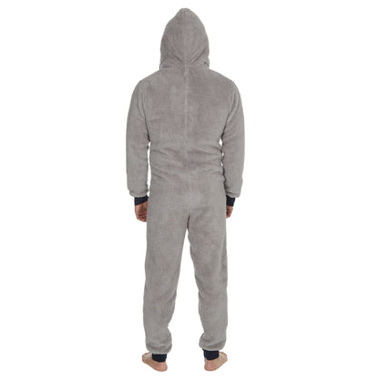 Onezee Mens Snuggle Fleece Onesie - Grey