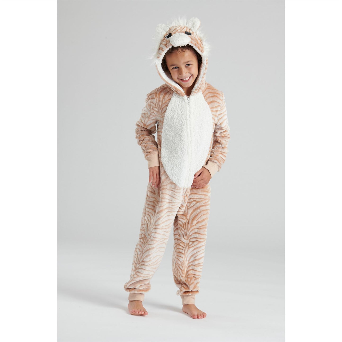 Nifty Kids Luxury Tiger Onesie - Brown