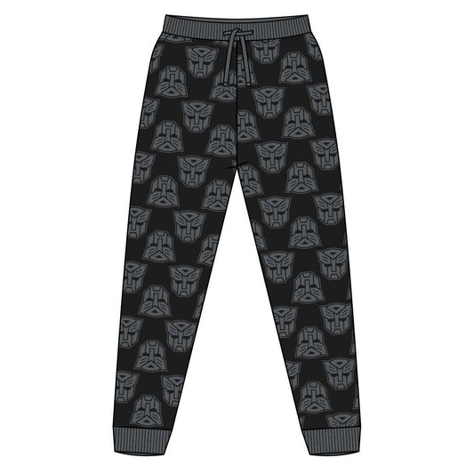 Mens Transformers Cuffed Lounge Pants - Black/Grey