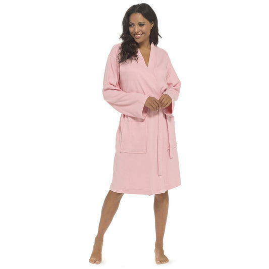 Tom Franks Womens Waffle Robe - Pink Tom Franks