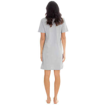 Forever Dreaming Dolphins 'As Free As The Ocean' Womens Nightdress - Grey