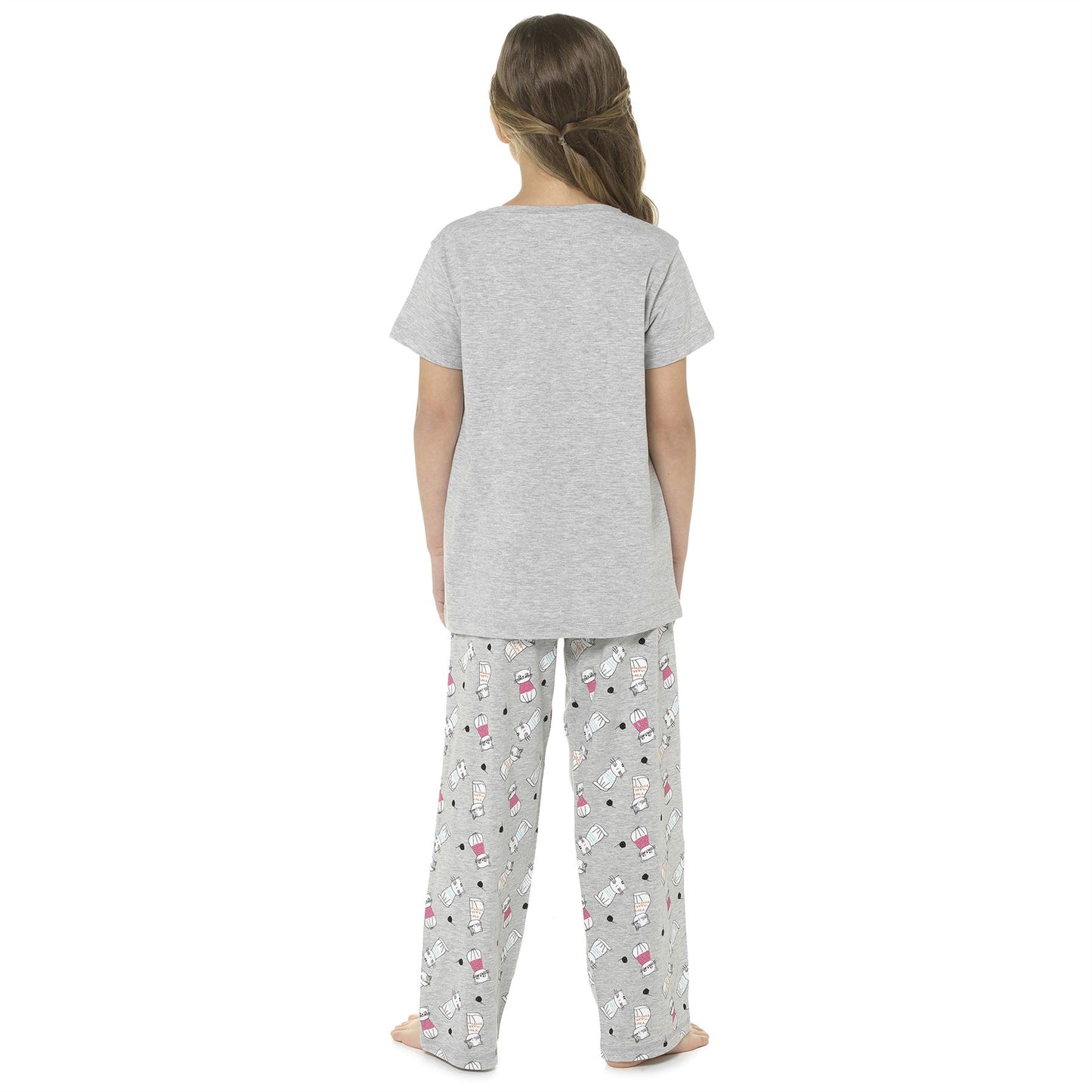 Follow That Dream Kids Cat Nap Pyjamas - Grey
