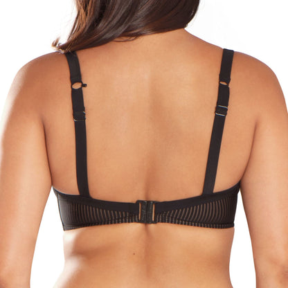 Curvy Kate Onyx Plunge Bikini Top - Black Stripe