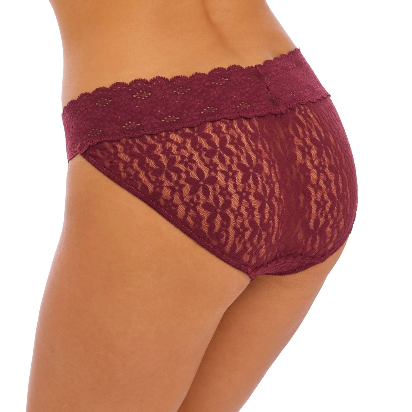 Wacoal Halo Lace Brief - Zinfandel