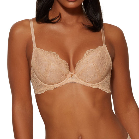Gossard Superboost Lace Plunge Bra - Nude