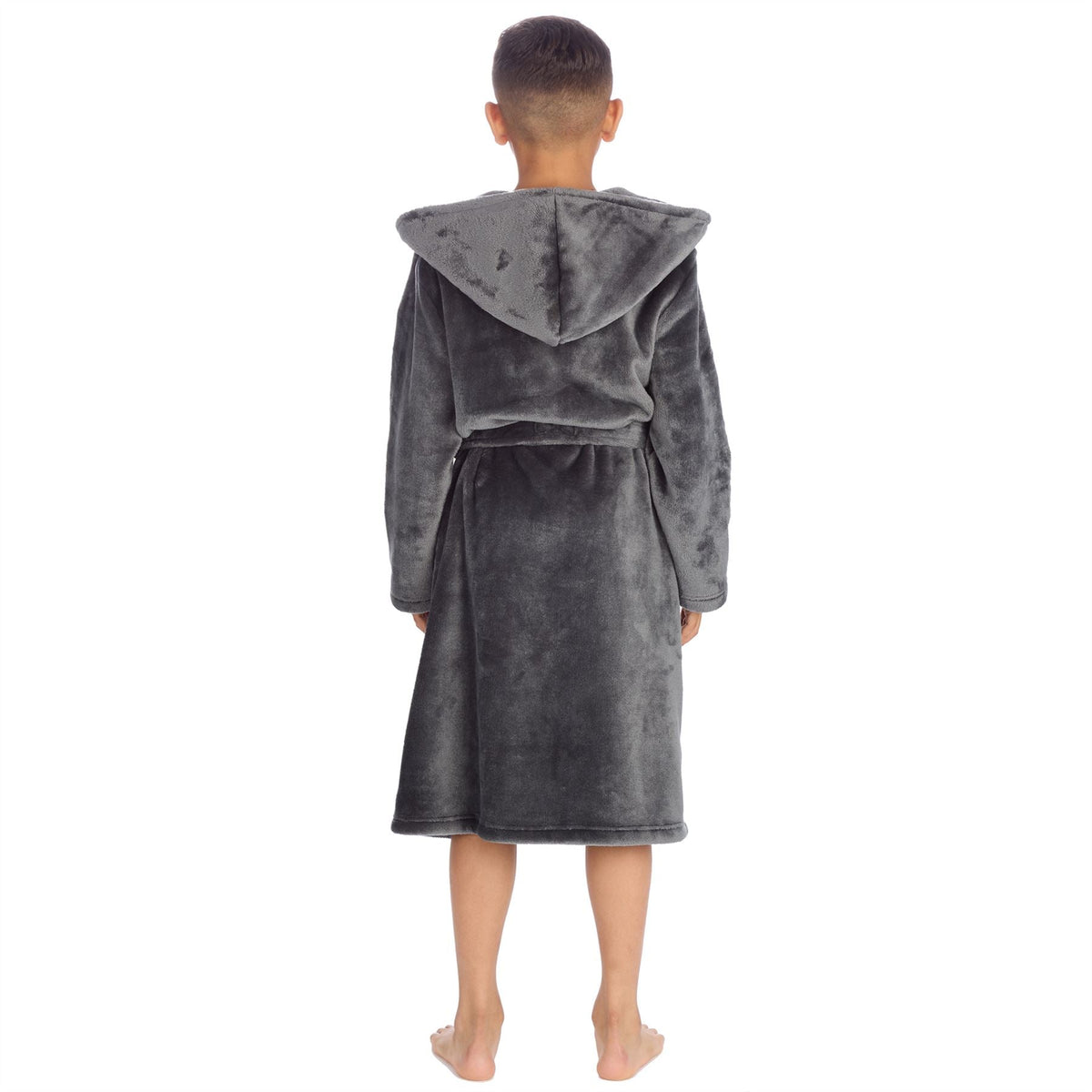 Cargo Bay Boys Plush Fleece Robe - Charcoal Cargo Bay