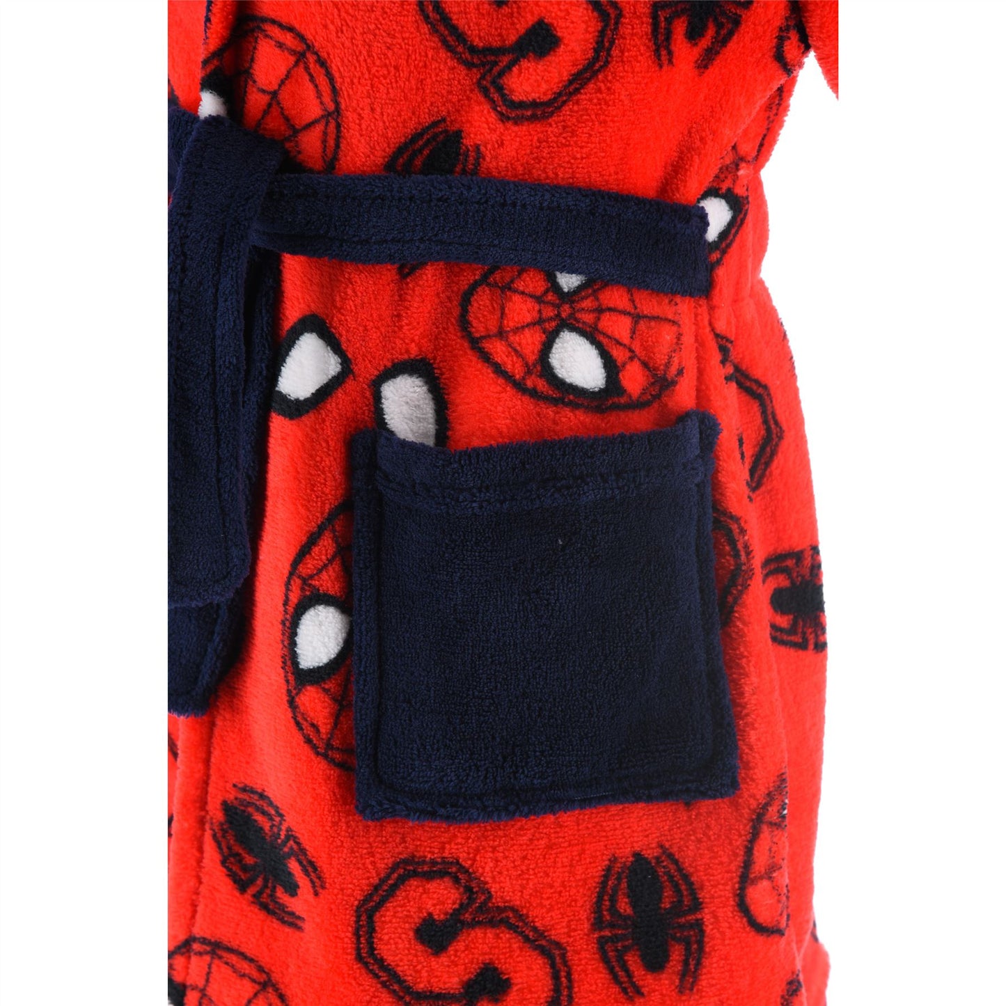 Spiderman Logo Kids Fleece Robe - Red