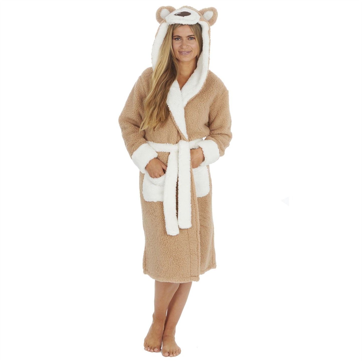 Forever Dreaming Womens Novelty Fleece Teddy Bear Robe