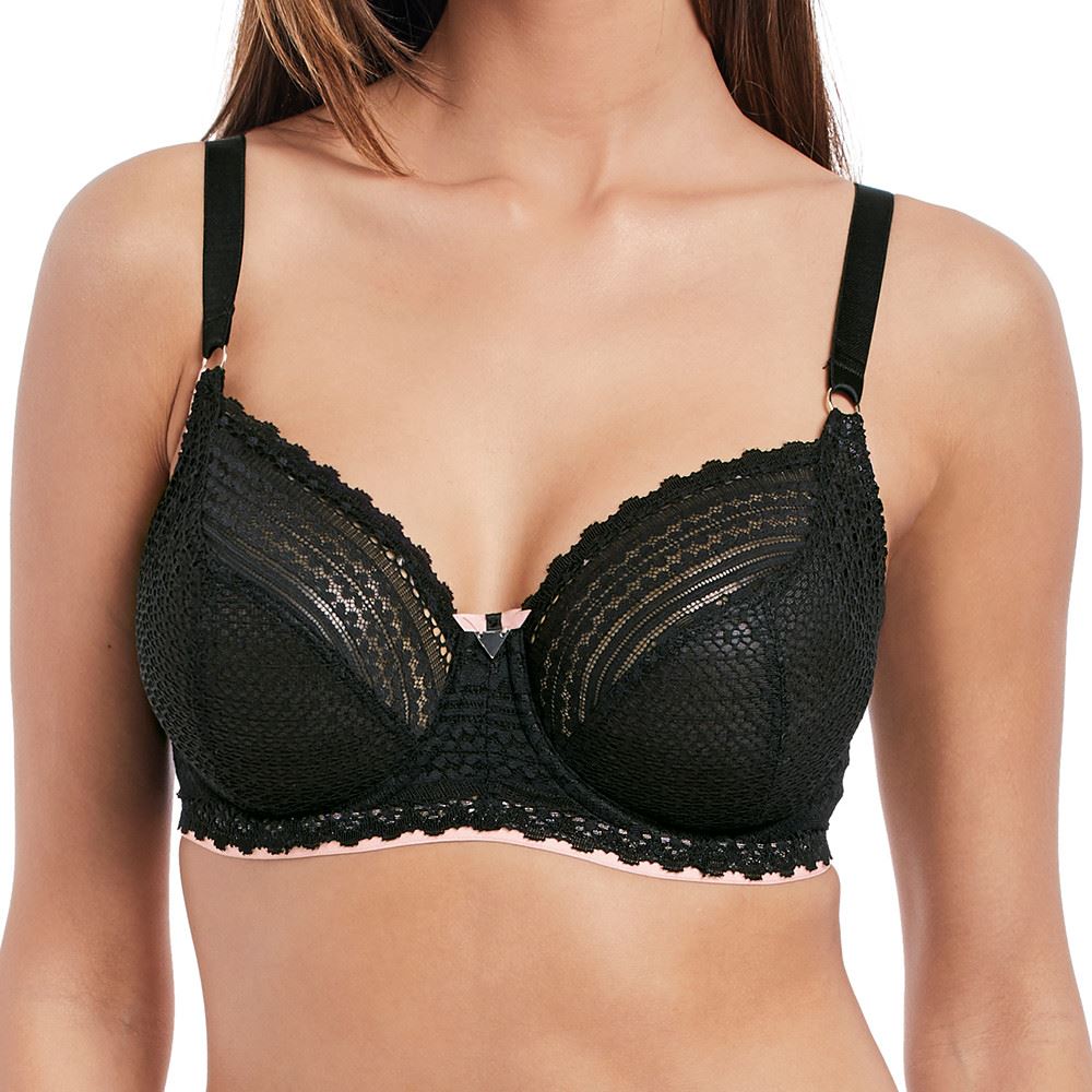 Freya Daisy Lace Balcony Bra - Noir