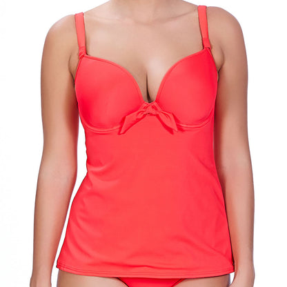 Freya Deco Swim Moulded Tankini Top - Insanely Red