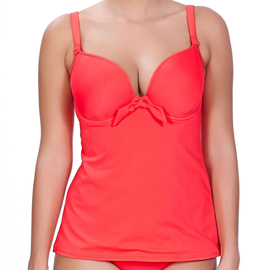 Freya Deco Swim Moulded Tankini Top - Insanely Red