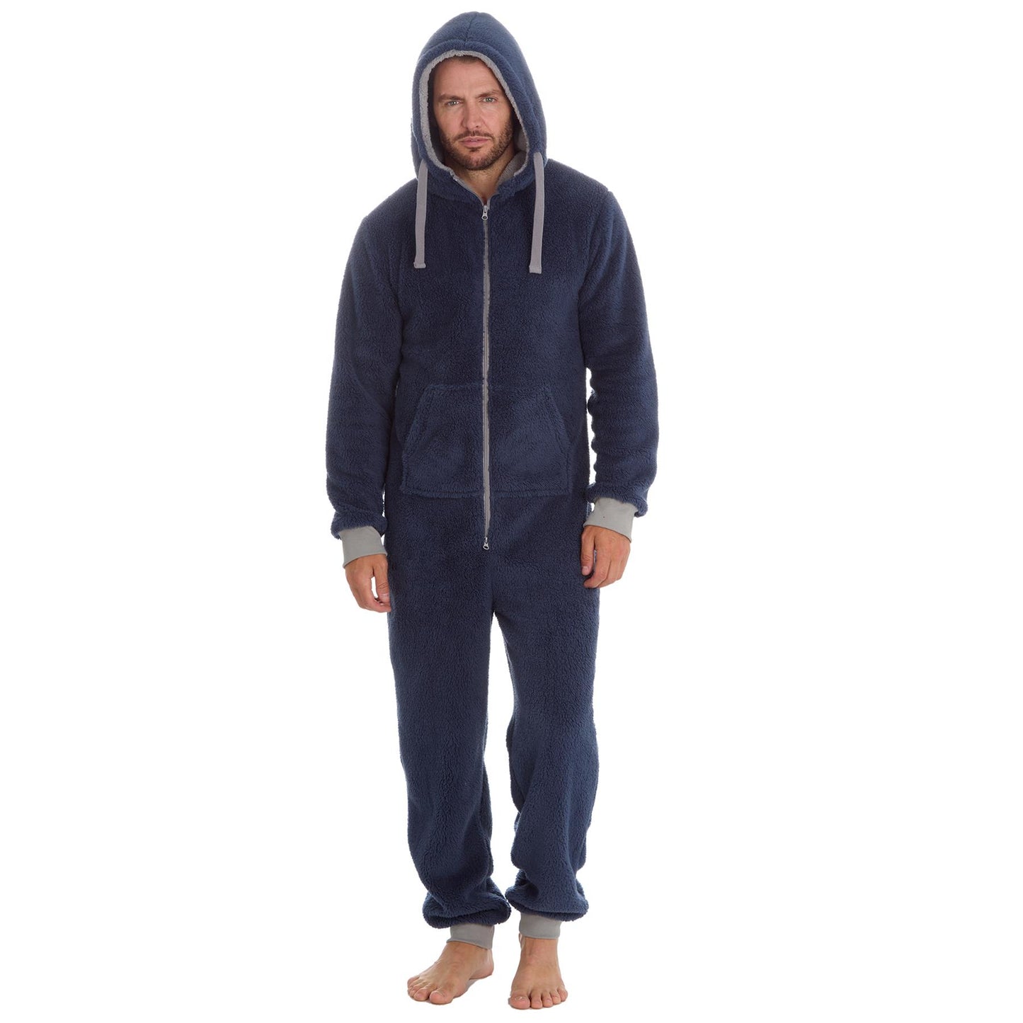 Onezee Mens Snuggle Fleece Onesie - Navy