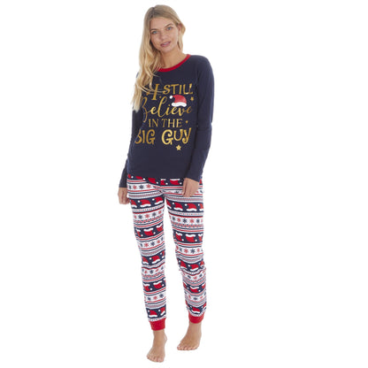 PJ's Womens 'I Still Believe In The Big Guy' Pyjama Set