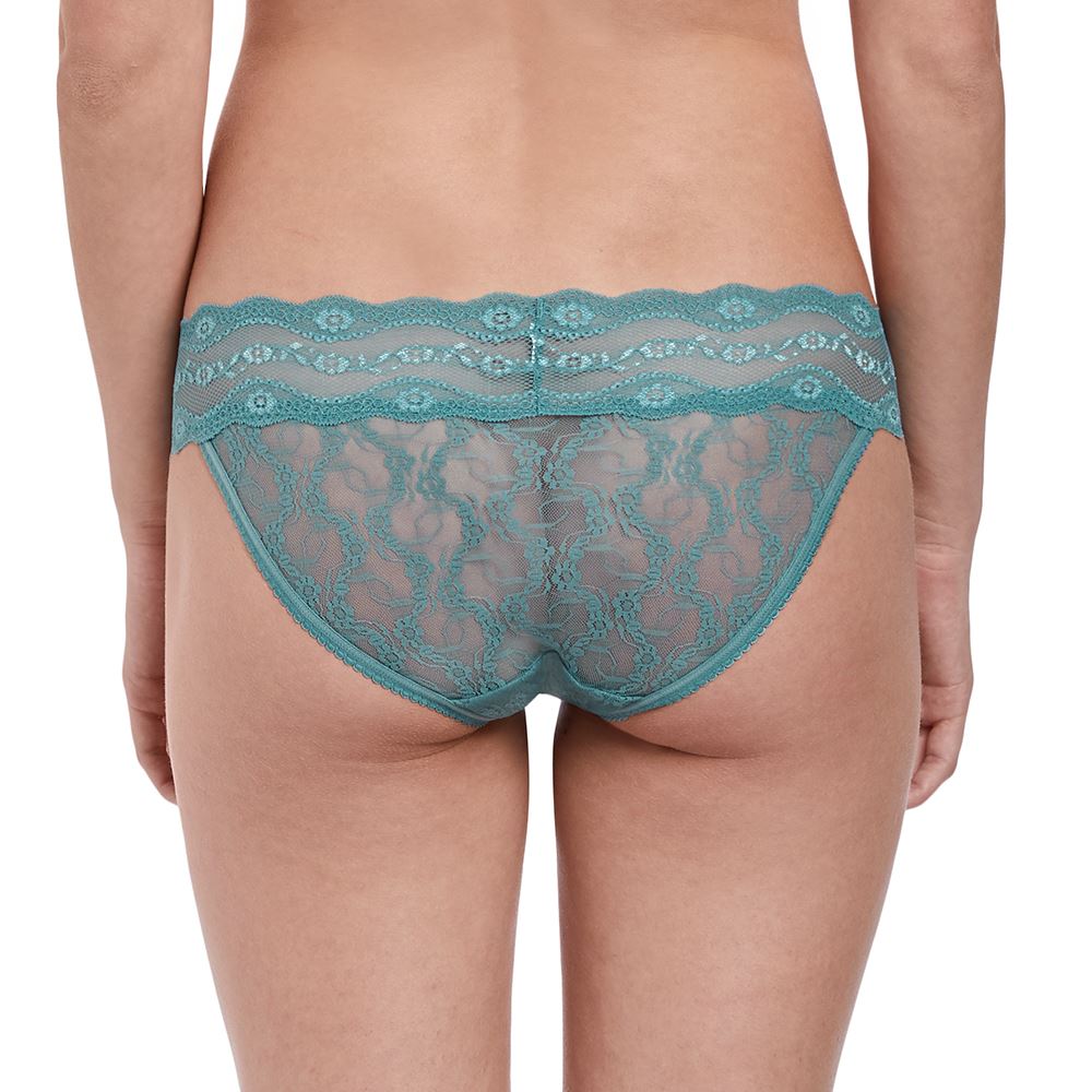 B.Tempt'd Lace Kiss Brief - Smoke Blue