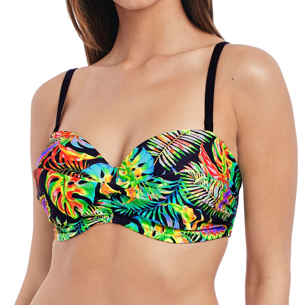 Freya Electro Beach Twist Bandeau Bikini Top - Tropical