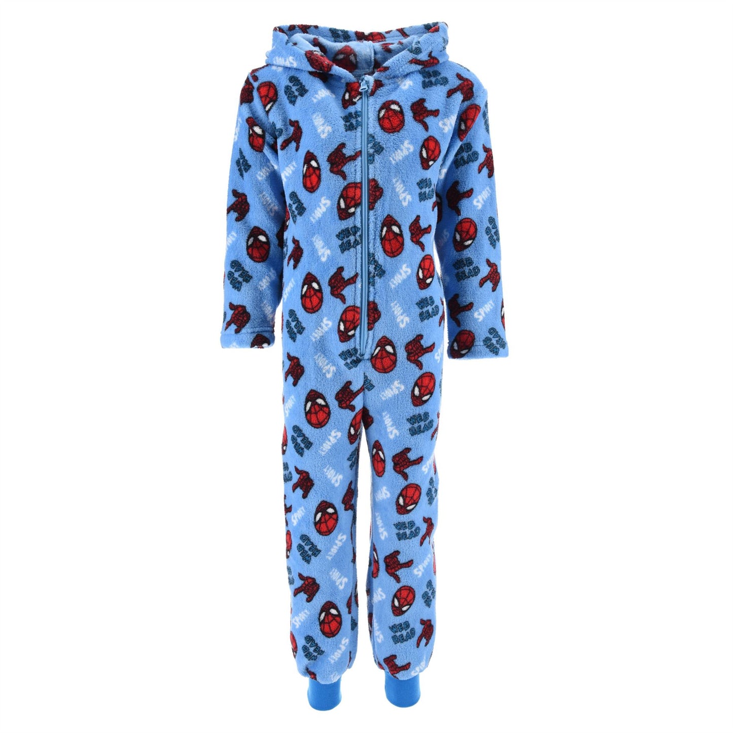 Kids Spiderman Fleece 'Spidey' Onesie - Blue