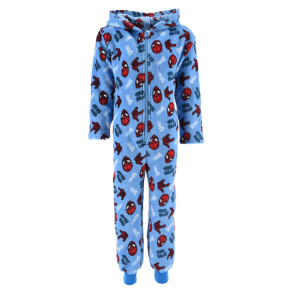 Kids Spiderman Fleece 'Spidey' Onesie - Blue